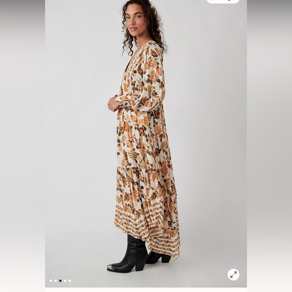Free People Rows Of Roses Maxi Dress XS - Picture 6 of 16